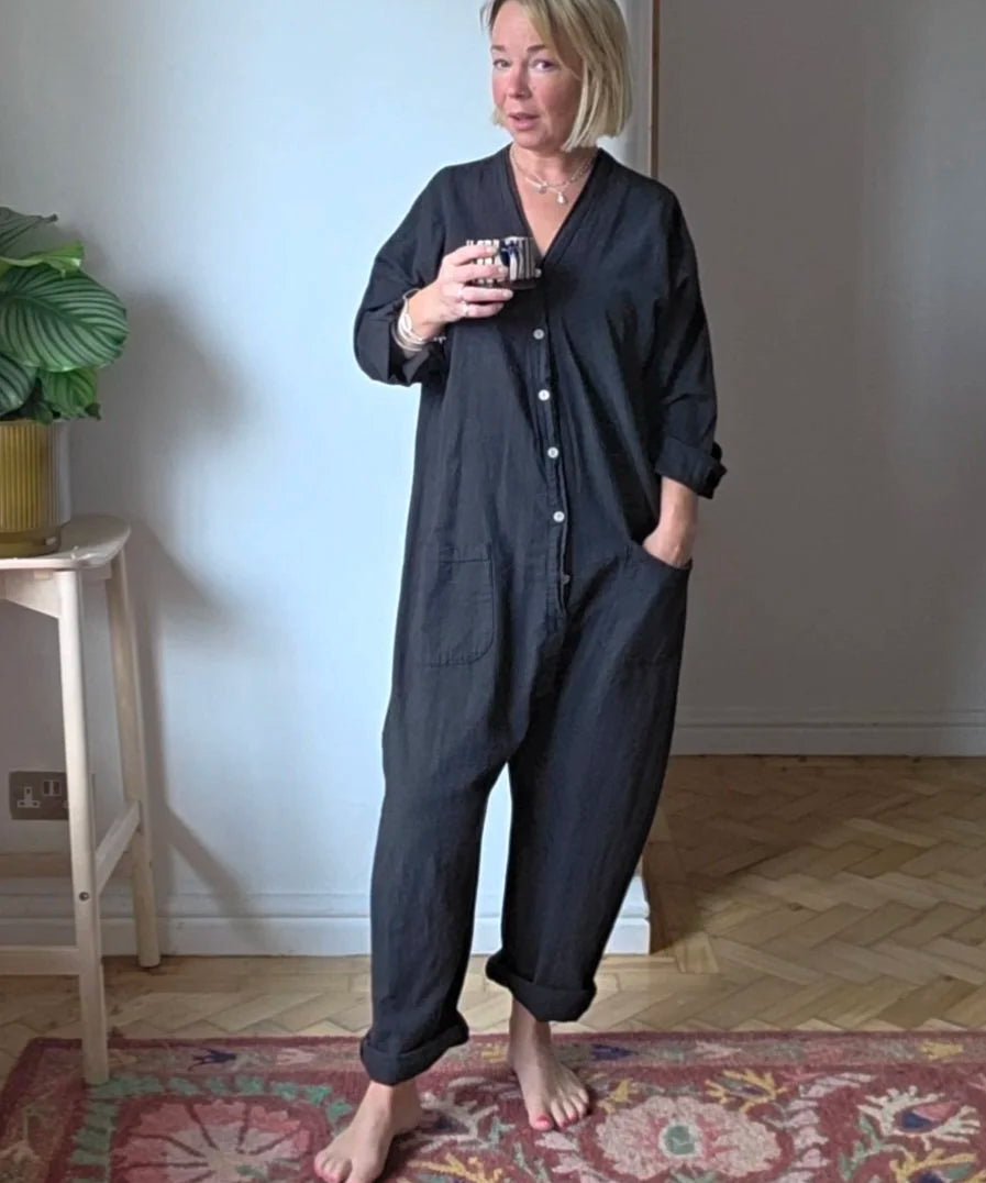 Linen boiler suit