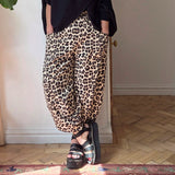 Leopard print cropped trousers