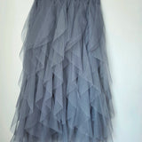 Waterfall mesh layered skirt