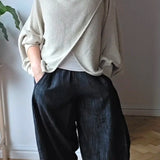 Cropped barrel leg jeans