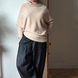 Cropped barrel leg jeans