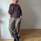 Bold cropped jersey trousers