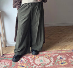 Fine cord wide leg trousers