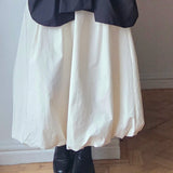 Bubble hem cotton skirt