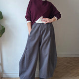 Pinstripe Barrel Trousers