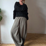 Pinstripe Barrel Trousers