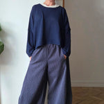 Pinstripe Barrel Trousers