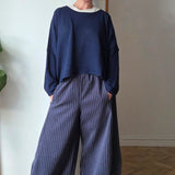 Pinstripe Barrel Trousers
