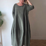 Cord Balloon Dress