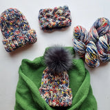 "m" hat - marble