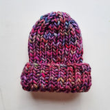 "m" hat - multi purple