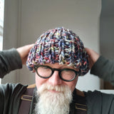 "m" hat - marble large