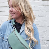 Leather sling bag