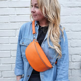 Leather sling bag