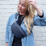 Leather sling bag