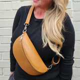 Leather sling bag