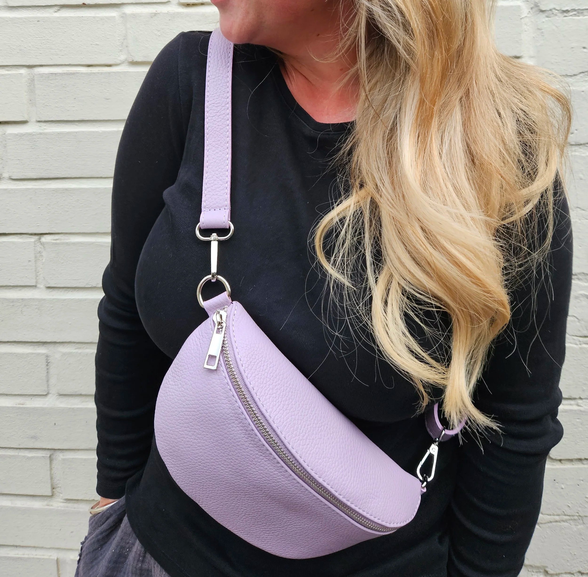 Leather sling bag