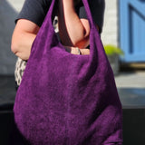 Suede shoulder bag
