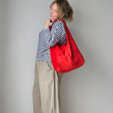 Suede shoulder bag