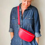 Leather sling bag