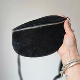 Suede sling bag