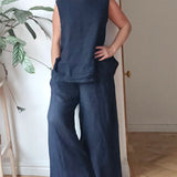 sleevless Linen top