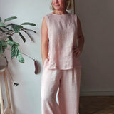 sleevless Linen top