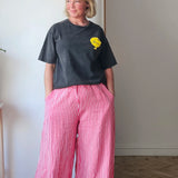 Striped linen trousers
