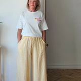 Striped linen trousers