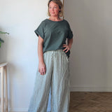 Striped linen trousers