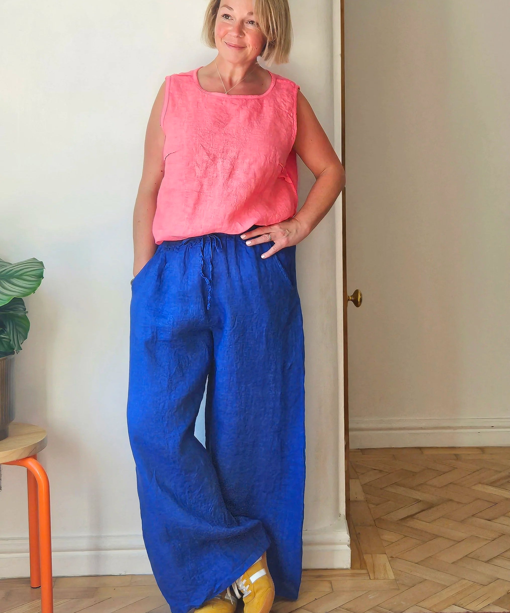 sleevless Linen top