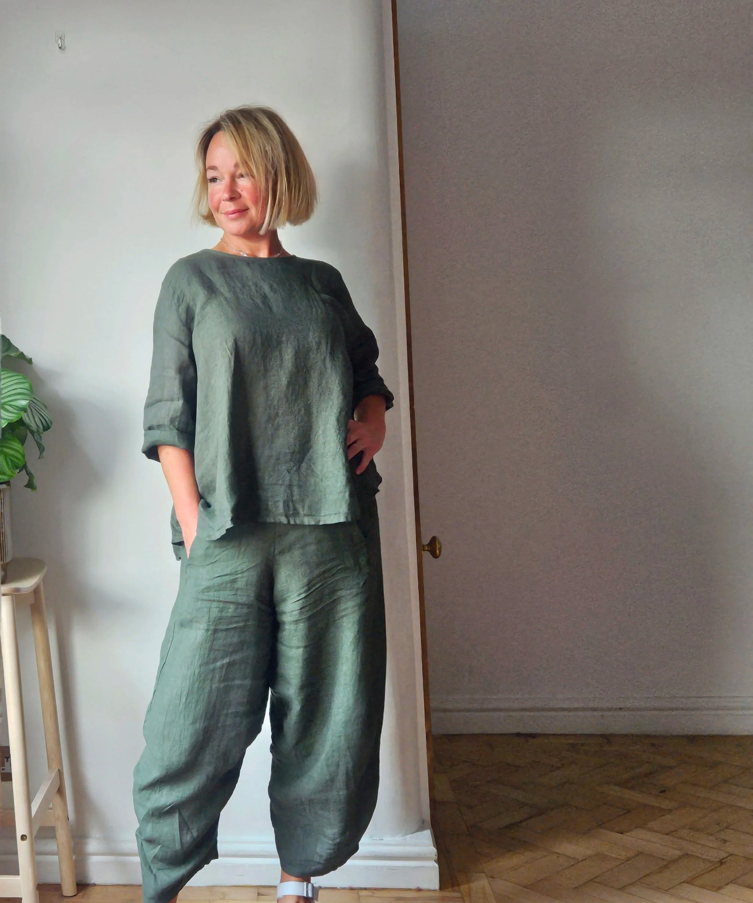 Ara cropped trousers - linen