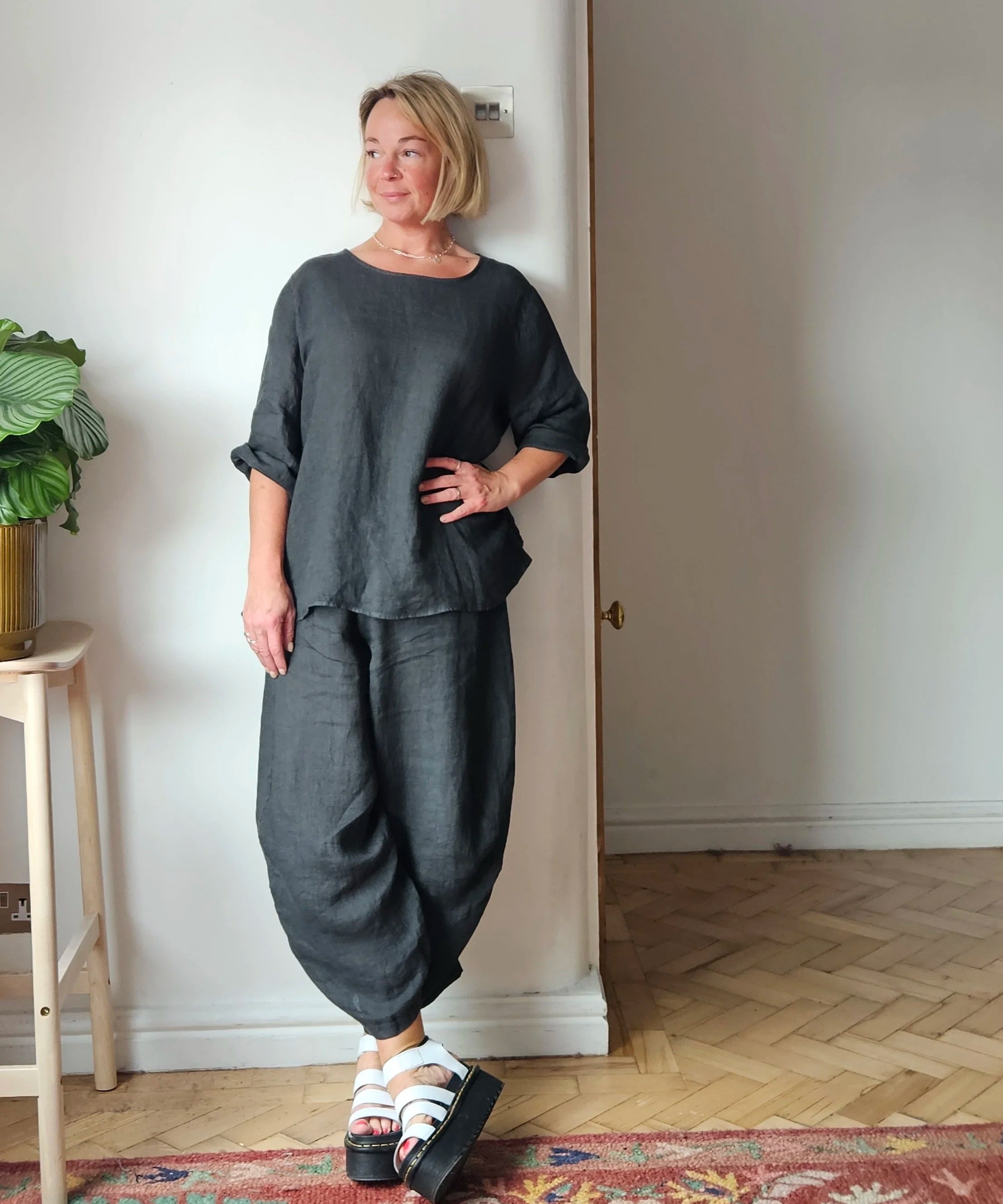 Ara cropped trousers - linen