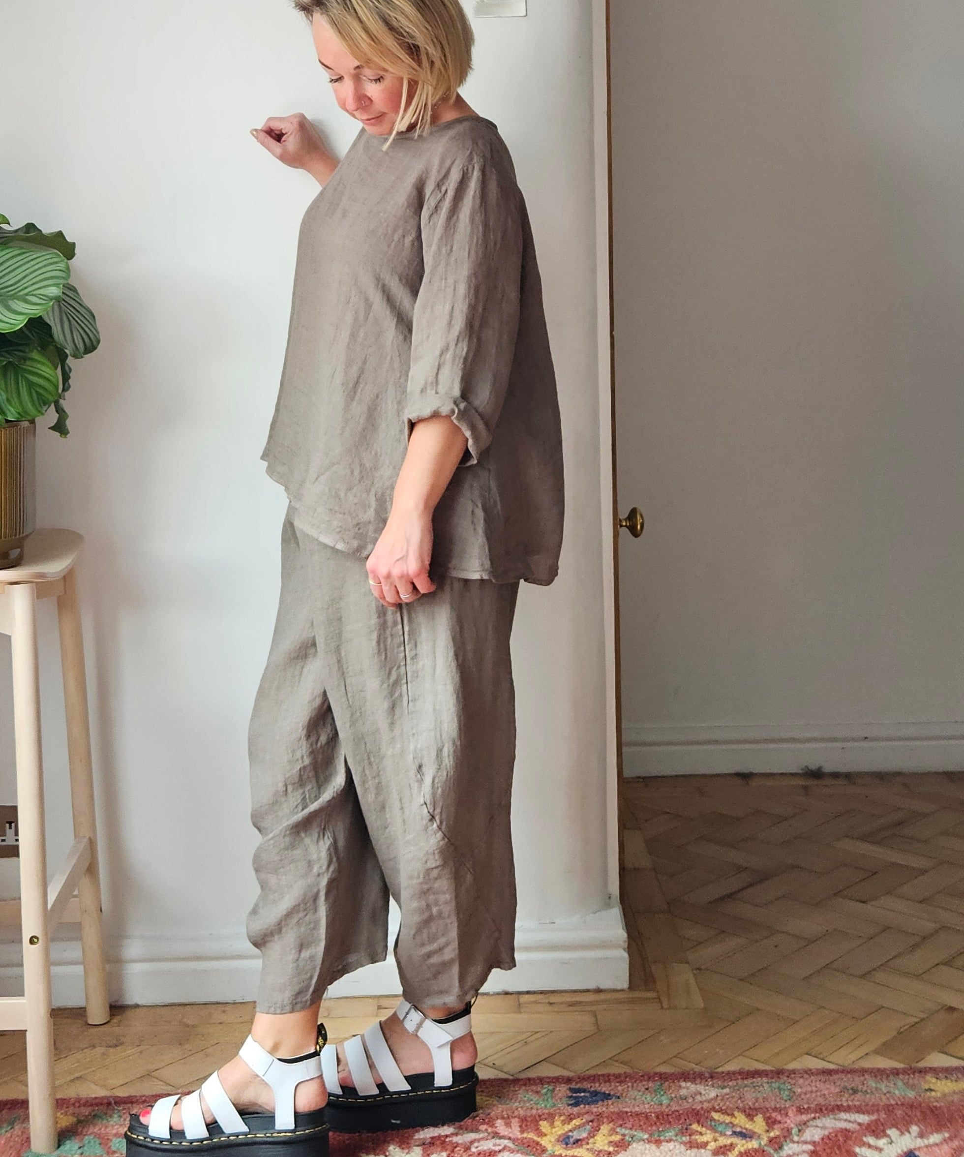 Ara cropped trousers - linen