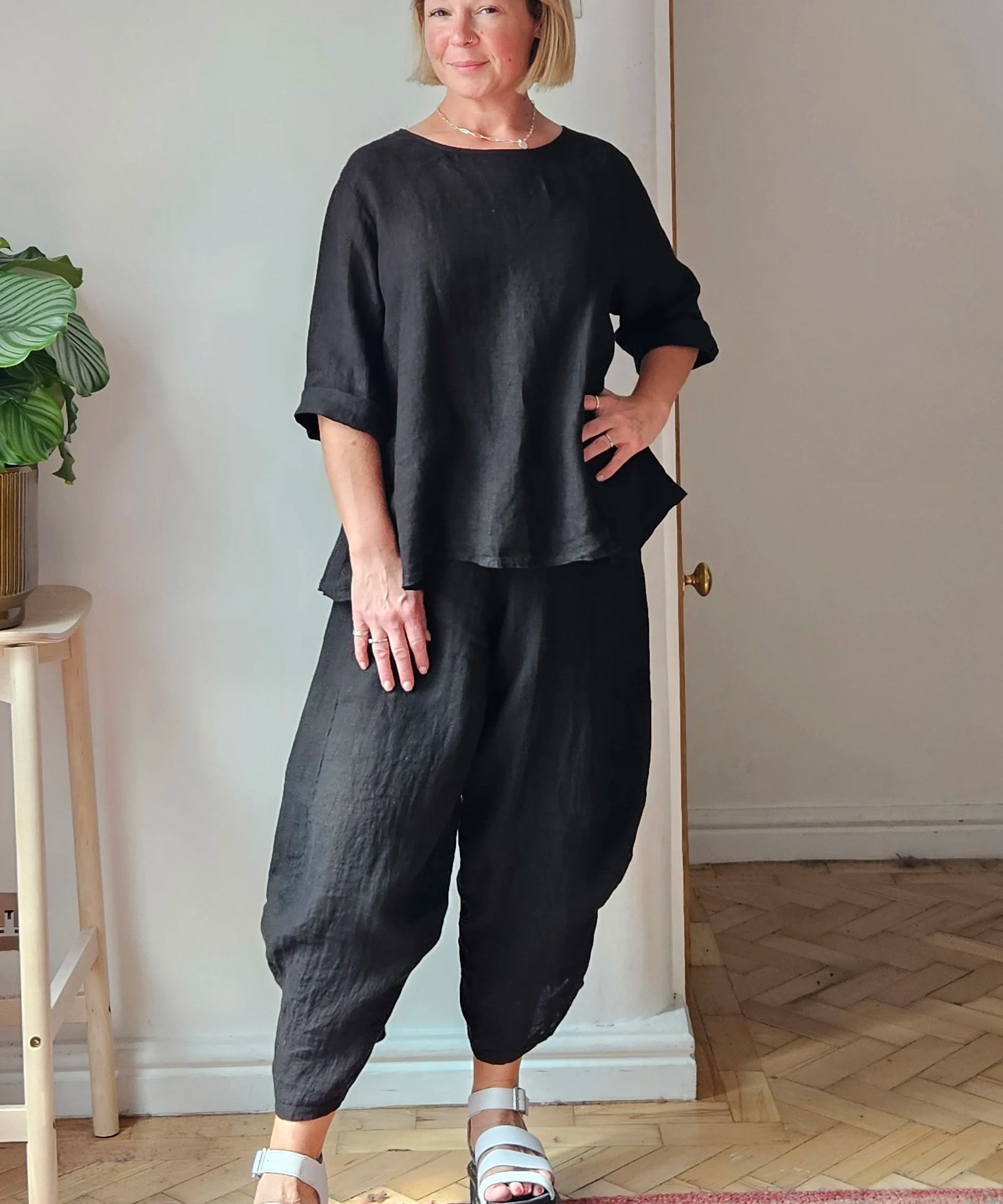 Ara cropped trousers - linen