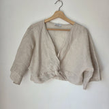 Linen twist top