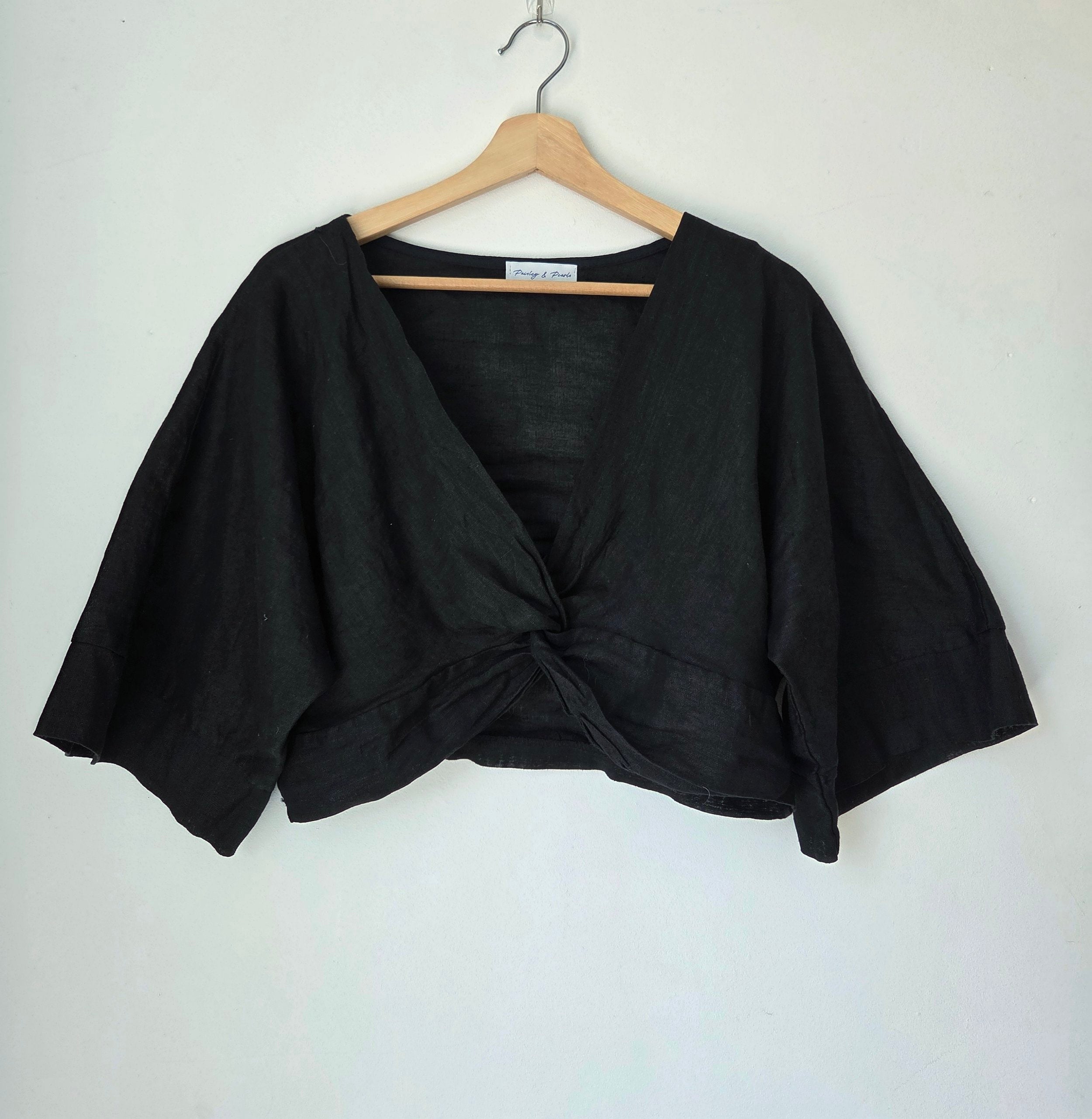 Linen twist top