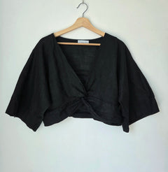 Linen twist top from So Satsuma Clothing UK.