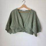 Linen twist top