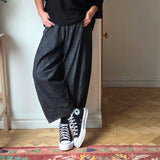 Cropped barrel leg jeans