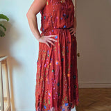 Wild flower silk blend dress