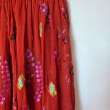 Wild flower silk blend trousers