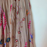 Wild flower silk blend trousers
