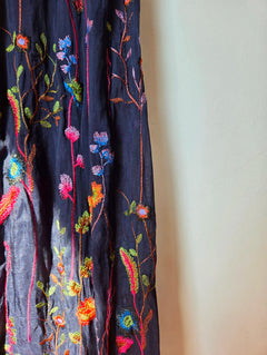 Wild flower silk blend trousers from So Satsuma Clothing UK.