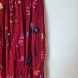 Wild flower silk blend trousers