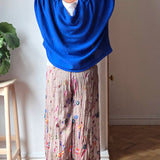 Wild flower silk blend trousers