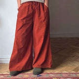 Fine cord wide leg trousers