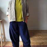 Cropped cord trousers