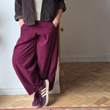Cropped cord trousers