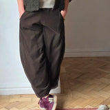 Cropped cord trousers